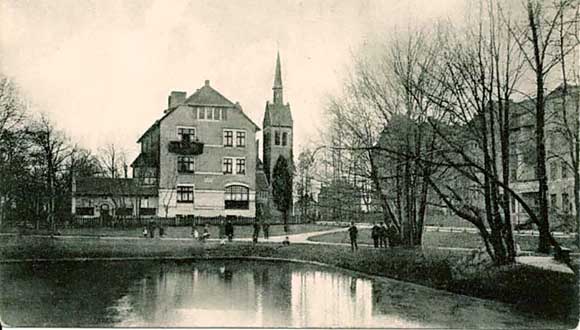 Кёнигсберг, парк Фридрихсру и кирха в Понарте, 1915 год