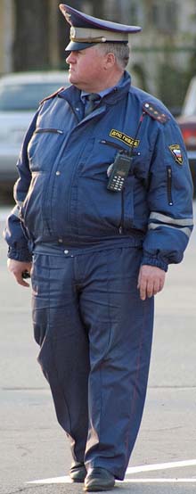толстый гаишник